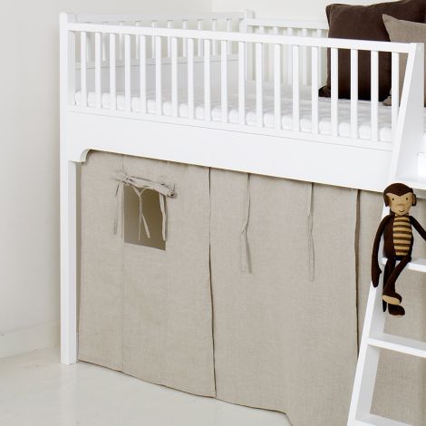 Oliver Furniture Vorhang für halbhohes Hochbett Seaside (160-200cm)/Etagenbett Natur 
