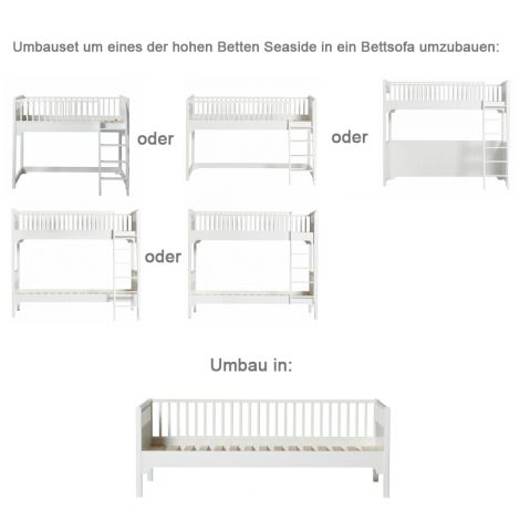 Oliver Furniture Umbauset Seaside alle hohen Betten zum Bettsofa 