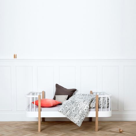 Oliver Furniture Junior- und Kinderbett Wood weiß mit Eiche 