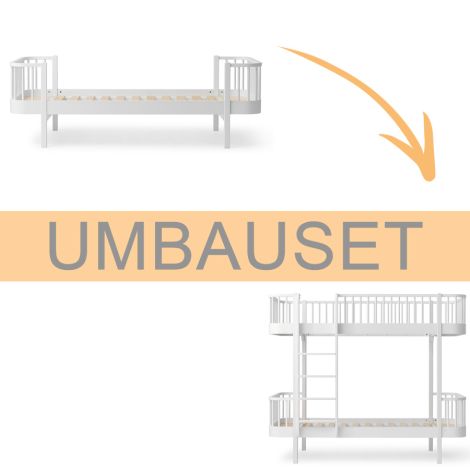 Oliver Furniture Umbauset Wood Original Einzelbett/Juniorbett zum Etagenbett weiß 