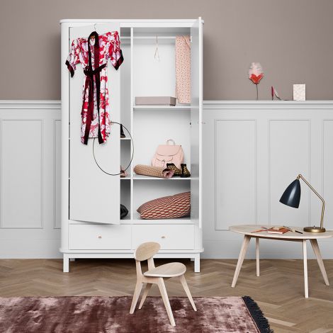 Oliver Furniture Wood Kleiderschrank 2-Türig Weiß 