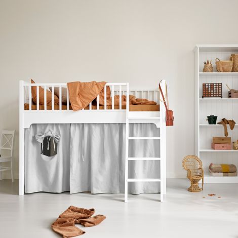 Oliver Furniture Vorhang für halbhohes Hochbett Seaside (160-200cm)/Etagenbett Rosa 