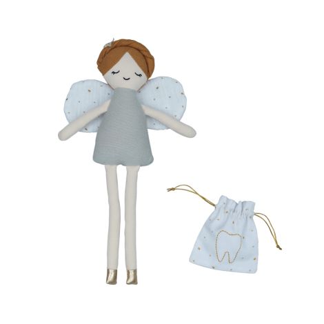 Fabelab Puppe Tooth Fairy mit Beutel für Milchzähne Bio-Baumwolle 