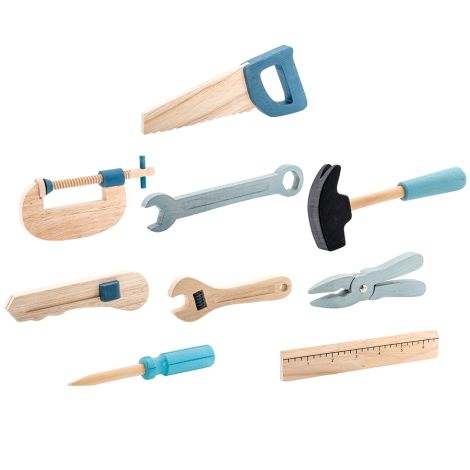 Bloomingville Werkzeug-Spielset Blue Holz 9er-Set 