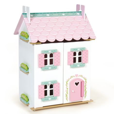 Le Toy Van Puppenhaus Sweetheart Cottage inklusive Möbel 
