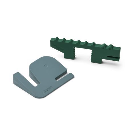 LIEWOOD Türstopper Bjarke Whale blue / Garden green 2er-Set 