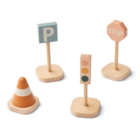 LIEWOOD Verkehrsschilder Village Mustard multi mix 4-teilig 