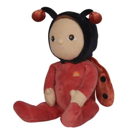 Olli Ella Stoffpuppe Dinky Dinkum Dolls Lola Ladybug Red 