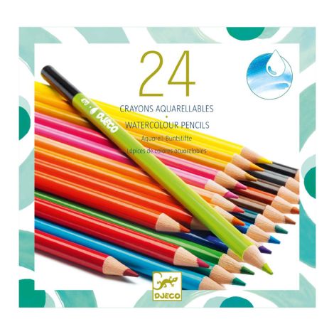 Djeco Farben 24 Watercolour Pencils 