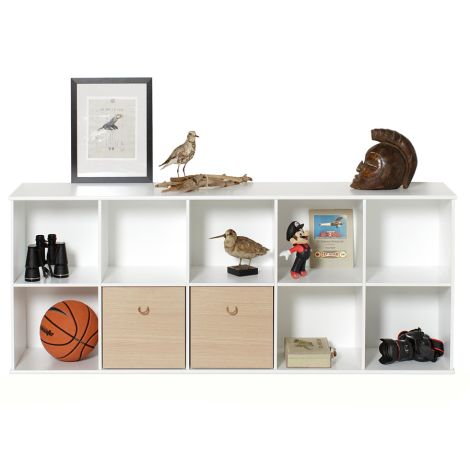 Oliver Furniture Wood Wand-Regal 5 x 2 Horizontal 