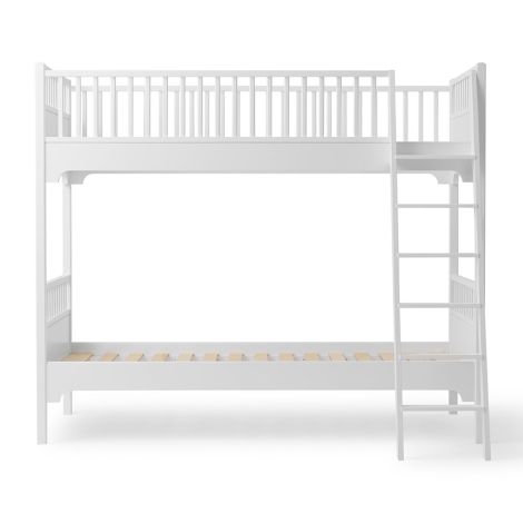 Oliver Furniture Etagenbett Seaside Classic Weiß mit schräger Leiter 