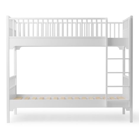 Oliver Furniture Etagenbett Seaside Weiß Classic mit gerader Leiter 