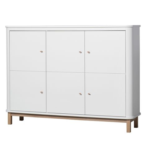Oliver Furniture Wood Multi-Schrank 3-Türig Weiß/Eiche 