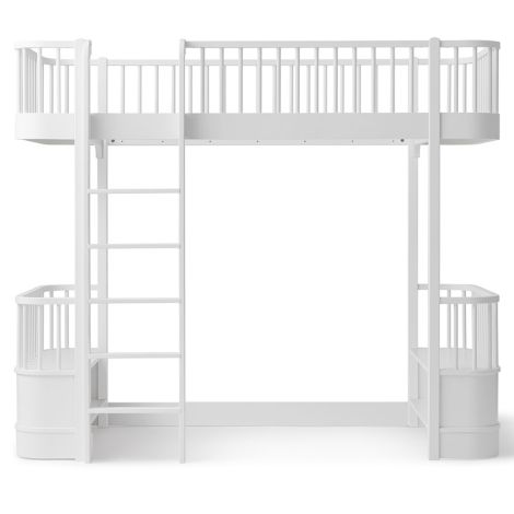 Oliver Furniture Hochbett Wood Original Weiß - Leiter vorne 