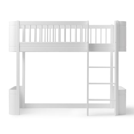 Oliver Furniture halbhohes Hochbett Wood Mini+ Weiß 