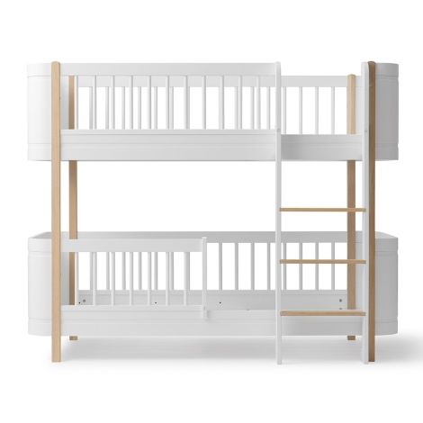 Oliver Furniture Wood Mini+ halbhohes Etagenbett Weiß/Eiche 