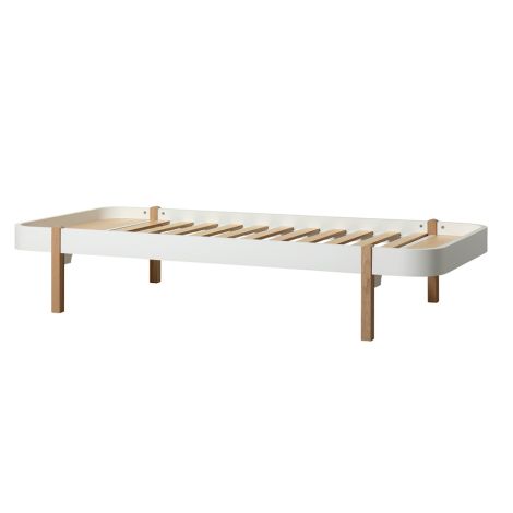 Oliver Furniture Bett Wood Lounger 90 x 200 Weiß/Eiche 