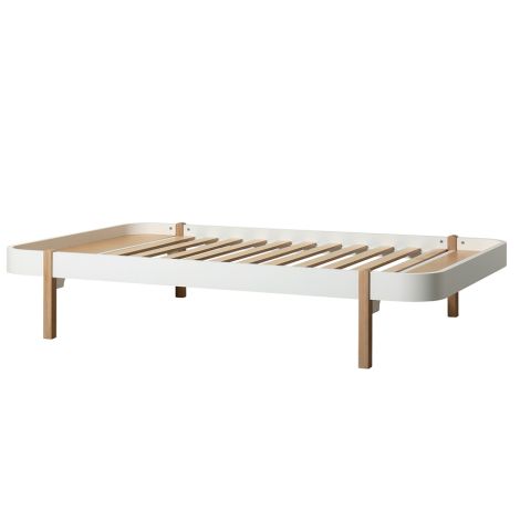 Oliver Furniture Bett Wood Lounger 120 x 200 Weiß/Eiche 