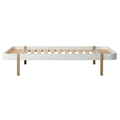 Oliver Furniture Bett Wood Lounger 120 x 200 Weiß/Eiche 