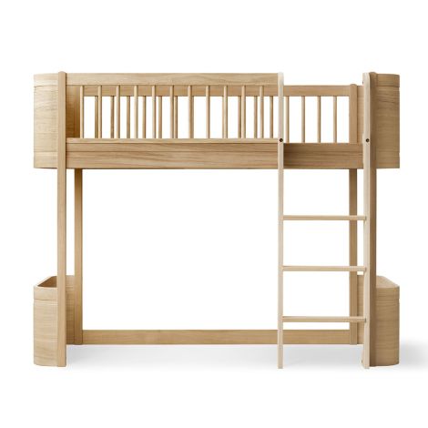 Oliver Furniture Wood Mini+ halbhohes Hochbett Eiche 