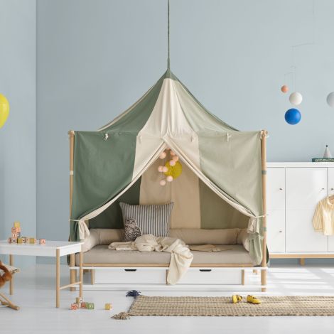 Oliver Furniture Camp Betthimmel Circus grün/ungefärbt 