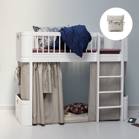 Oliver Furniture Vorhang für halbhohes Hochbett Wood Mini+ Natur 