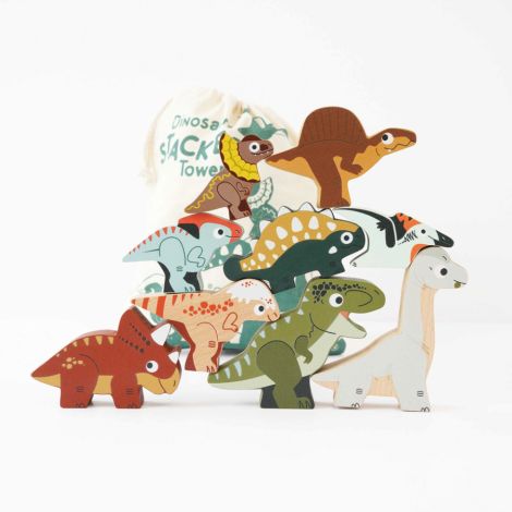Le Toy Van Stapelspiel Dinosaurier inkl. Beutel 9-teilig 