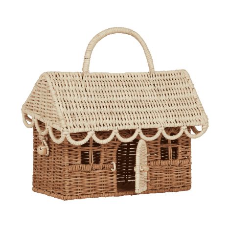 Olli Ella Korbtasche Rattan Gingerbread Casa Clutch 