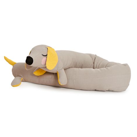 Roommate Kuscheltier Lazy Long Dog Grey Bio-Baumwolle 