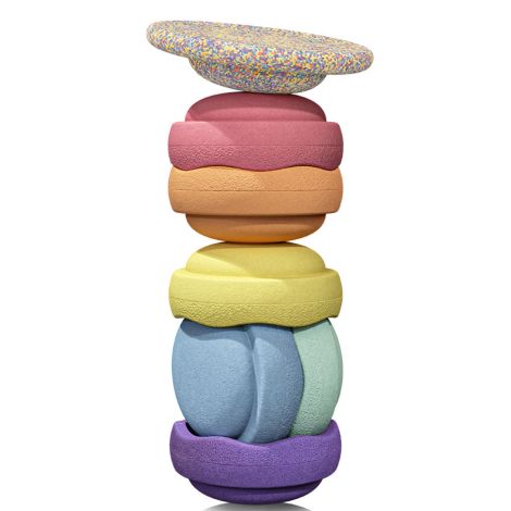 Stapelstein Rainbow Pastel Bundle 6+1 Confetti Pastel 