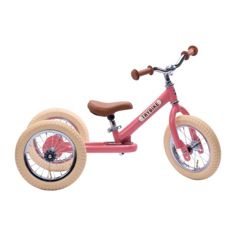 Trybike Dreirad / Laufrad Steel Vintage Pink 2 in 1 