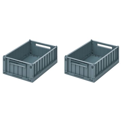 LIEWOOD Aufbewahrungsbox Weston S Whale blue 2er-Set 