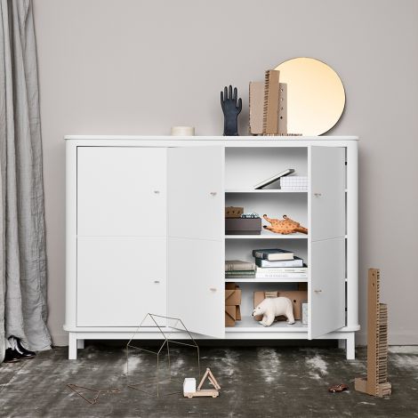 Oliver Furniture Wood Multi-Schrank 3 Türig Weiß 