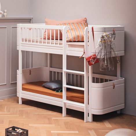 Oliver Furniture Wood Mini+ halbhohes Etagenbett Weiß 