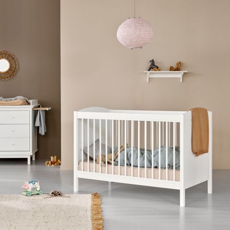 Oliver Furniture Seaside Lille+ Baby- und Kinderbett Weiß inkl. Umbauset Juniorbett 