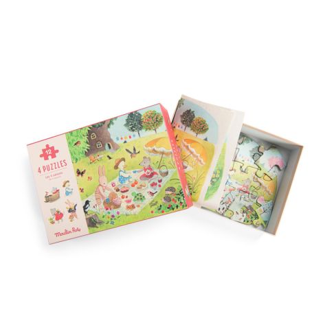 Moulin Roty Mini-Puzzles La Grande Famille 4 Puzzle 