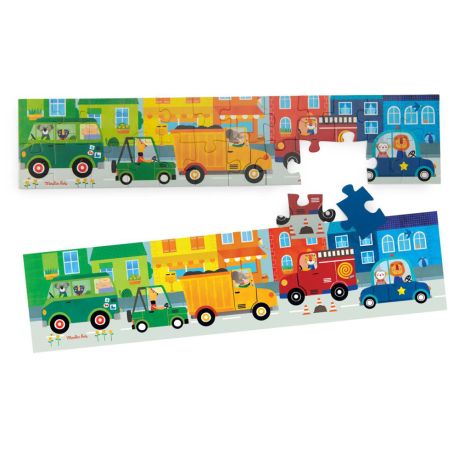 Moulin Roty Popipop Puzzle Fahrzeuge 24-teilig 