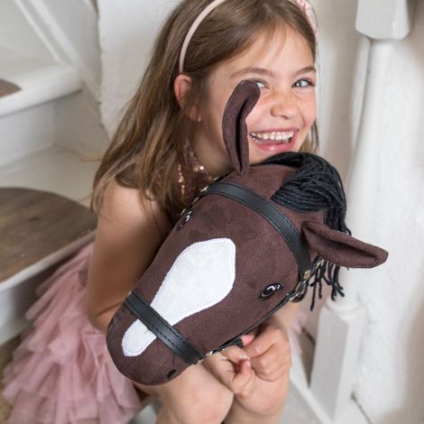 by ASTRUP Hobby Horse Steckenpferd mit geöffnetem Maul Brown 