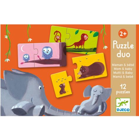 Djeco Duo-Puzzle Mami und Kind 