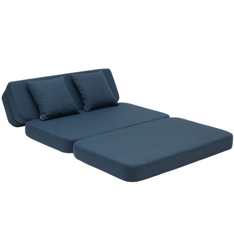 by KlipKlap KK 3 fold Sofa 120 cm Dark Blue/Black 