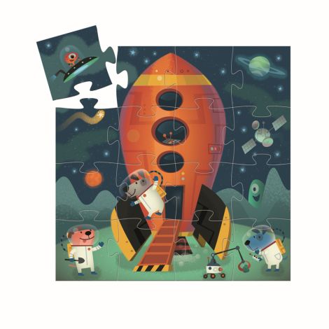 Djeco Formenpuzzle Spaceship 16 Teile 