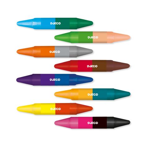 Djeco Wachsdoppelstifte 8 Farben 
