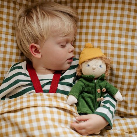 Olli Ella Stoffpuppe Dress Me Dinky Charlie Chestnut Green 
