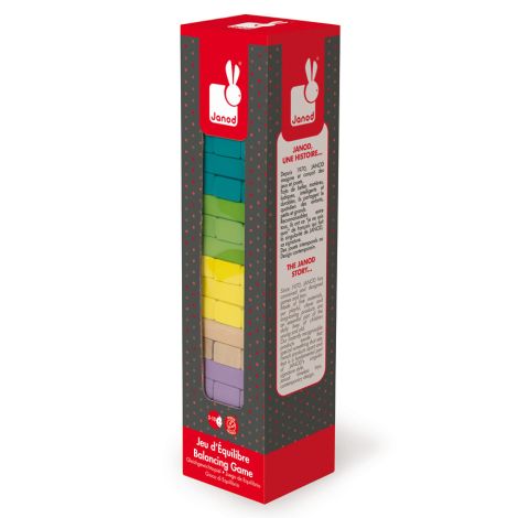 Janod Holzturm-Geschicklichkeitsspiel "Equilibloc Colour" 