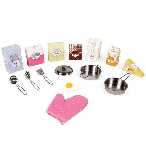 Janod Küche "Macaron" Maxi mit Funktionen inkl. Zubehör 