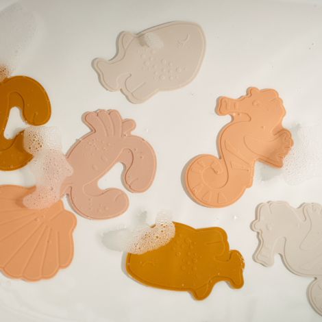 LIEWOOD Anti-Rutsch-Sticker Paola Sea creature / Mustard multi mix 8-teilig 