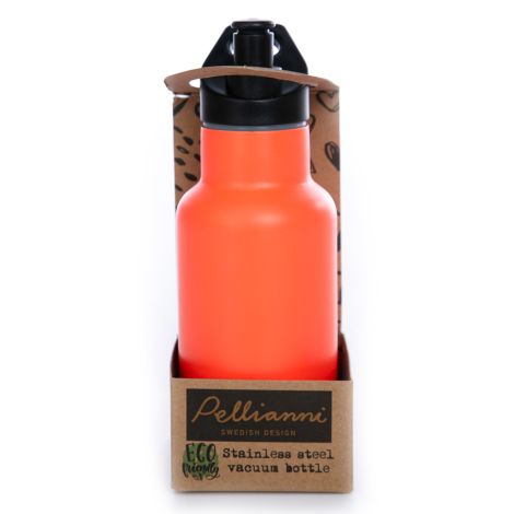 Pellianni Edelstahl-Trinkflasche Orange 350ml 