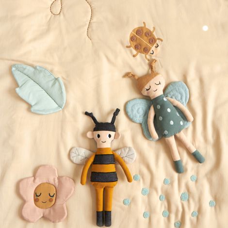 Roommate Aktivitäten-Decke Baby Bugs Pastel Bio-Baumwolle 