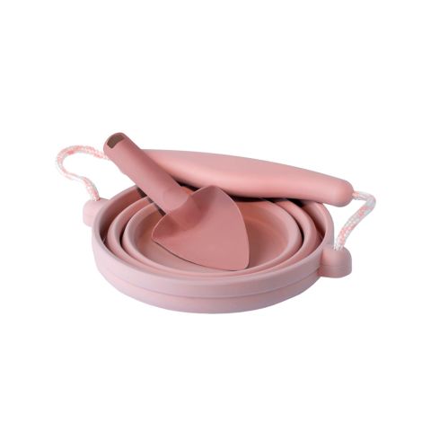 Scrunch Sandspielzeug Eimer & Schaufel dusty rose 