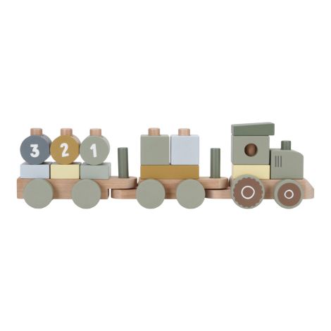 Little Dutch Eisenbahn mit Steck-Formen Traktor Little Farm 